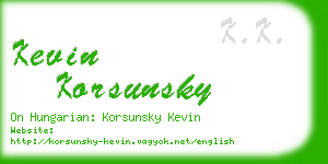 kevin korsunsky business card